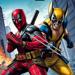 Deadpool and Wolverine in an action-packed movie poster