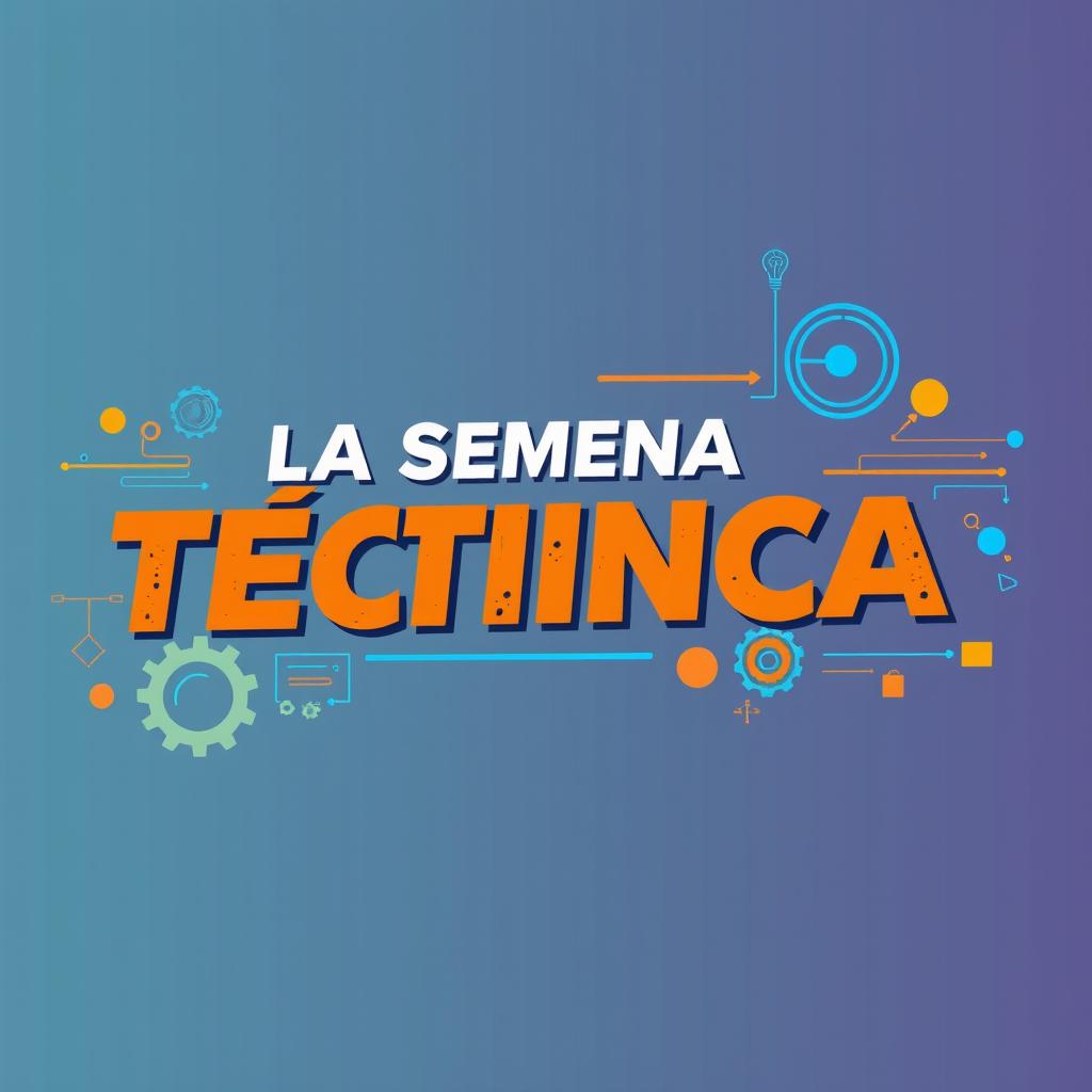 A horizontal banner for 'La Semana Técnica', featuring dynamic and engaging graphics that represent technical skills and innovation