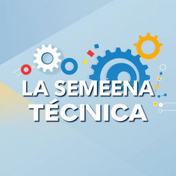 A horizontal banner for 'La Semana Técnica', featuring dynamic and engaging graphics that represent technical skills and innovation