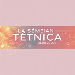 A beautiful and engaging horizontal banner for 'La Semana Técnica', designed to captivate and inspire