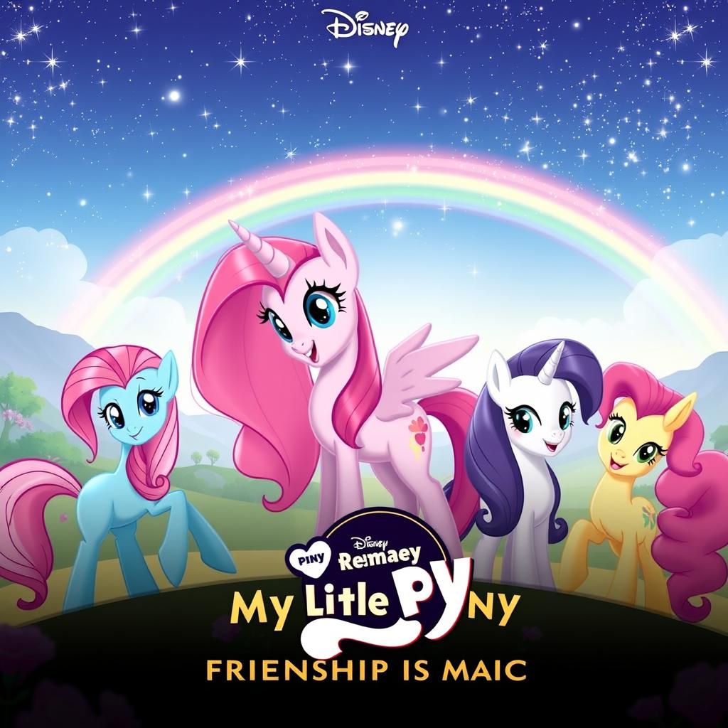 A Disney-style movie poster for the remake of "My Little Pony: Friendship Is Magic