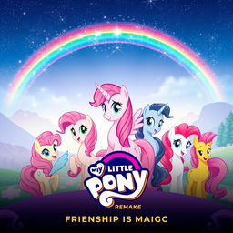 A Disney-style movie poster for the remake of "My Little Pony: Friendship Is Magic