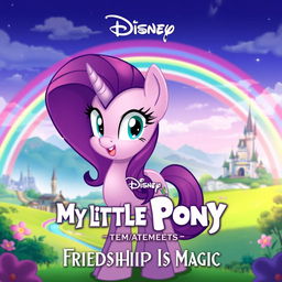 A Disney poster for the remake of "My Little Pony: Friendship Is Magic," featuring the beloved character Twilight Sparkle in a prominent and enchanting pose