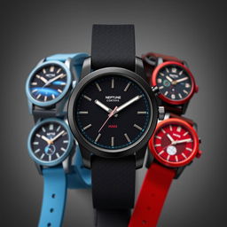 A collection of wristwatches designed for young men, inspired by the Moonswatch planets collection