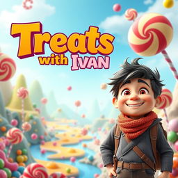 Movie poster featuring a whimsical film titled 'Treats with Ivan'