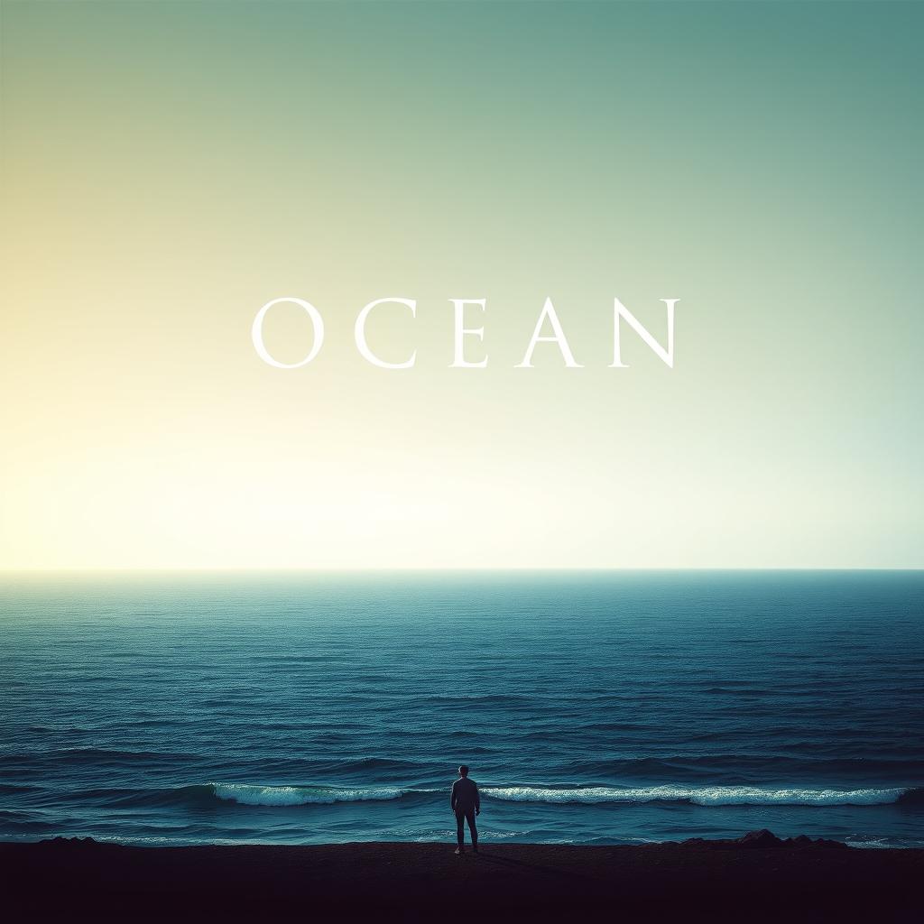 A stunning and immersive movie poster for a film titled "Ocean," capturing the vast beauty and mystery of the sea