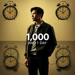 A thought-provoking movie poster for the drama film "1,000 and 1 Day," which tells the story of a man reliving the same day over and over