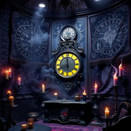 A mystical, modern witchy scene with elements of gothic time travel