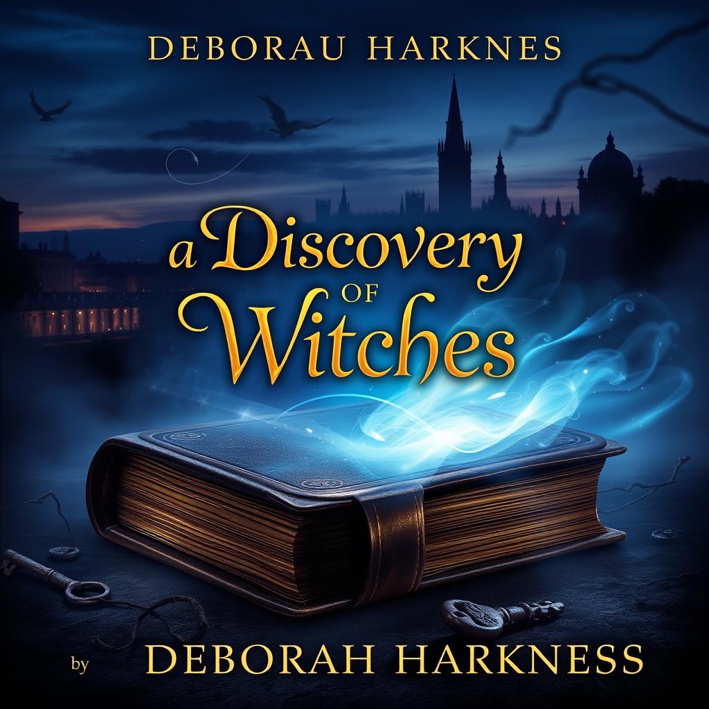 A mystical and captivating book cover design for "A Discovery of Witches" from the All Souls Trilogy