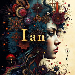 A stunning image that encapsulates the essence of "I am" with intricate patterns and vibrant colors, depicting a sense of self-discovery and personal identity