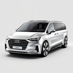 A futuristic Audi commercial vehicle, blending sleek, aerodynamic design with practical functionality