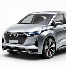 A futuristic Audi commercial vehicle, blending sleek, aerodynamic design with practical functionality