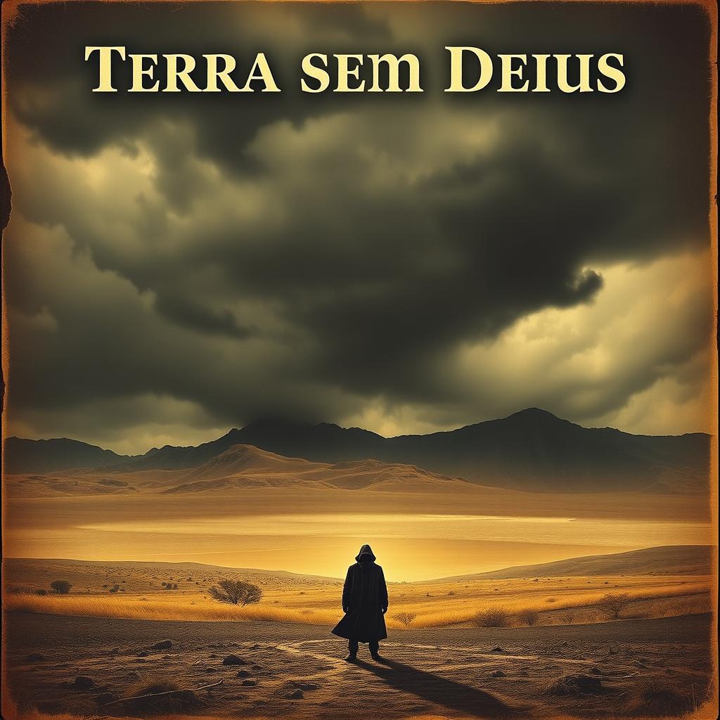 A vintage movie poster for the film 'Terra Sem Deus'