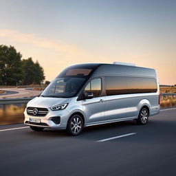 An imaginative automotive design featuring a seamless merger of the Fiat Egea and the Mercedes Benz Travego