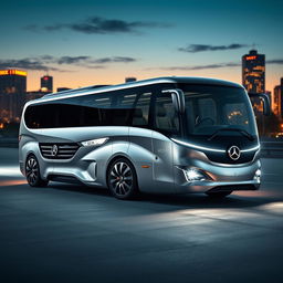 An imaginative concept where a Fiat Egea and a Mercedes-Benz Travego bus morph into a single futuristic vehicle