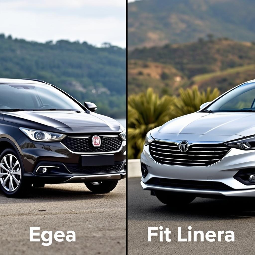 A side-by-side comparison of the Fiat Egea and Fiat Linea, showcasing their similar design features