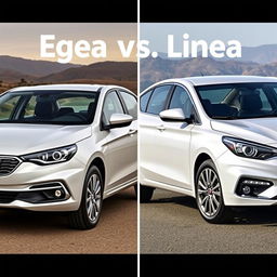 A side-by-side comparison of the Fiat Egea and Fiat Linea, showcasing their similar design features