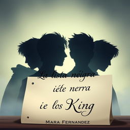 An enchanting animated cover for a romantic novel titled "La lista negra de los King" by Mara Fernández