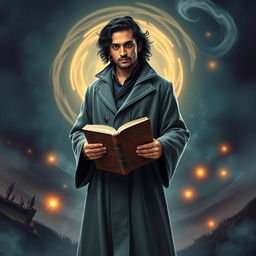 A fan fiction book cover featuring Avan Jogia styled as a wizard, inspired by Harry Potter and the Philosopher's Stone