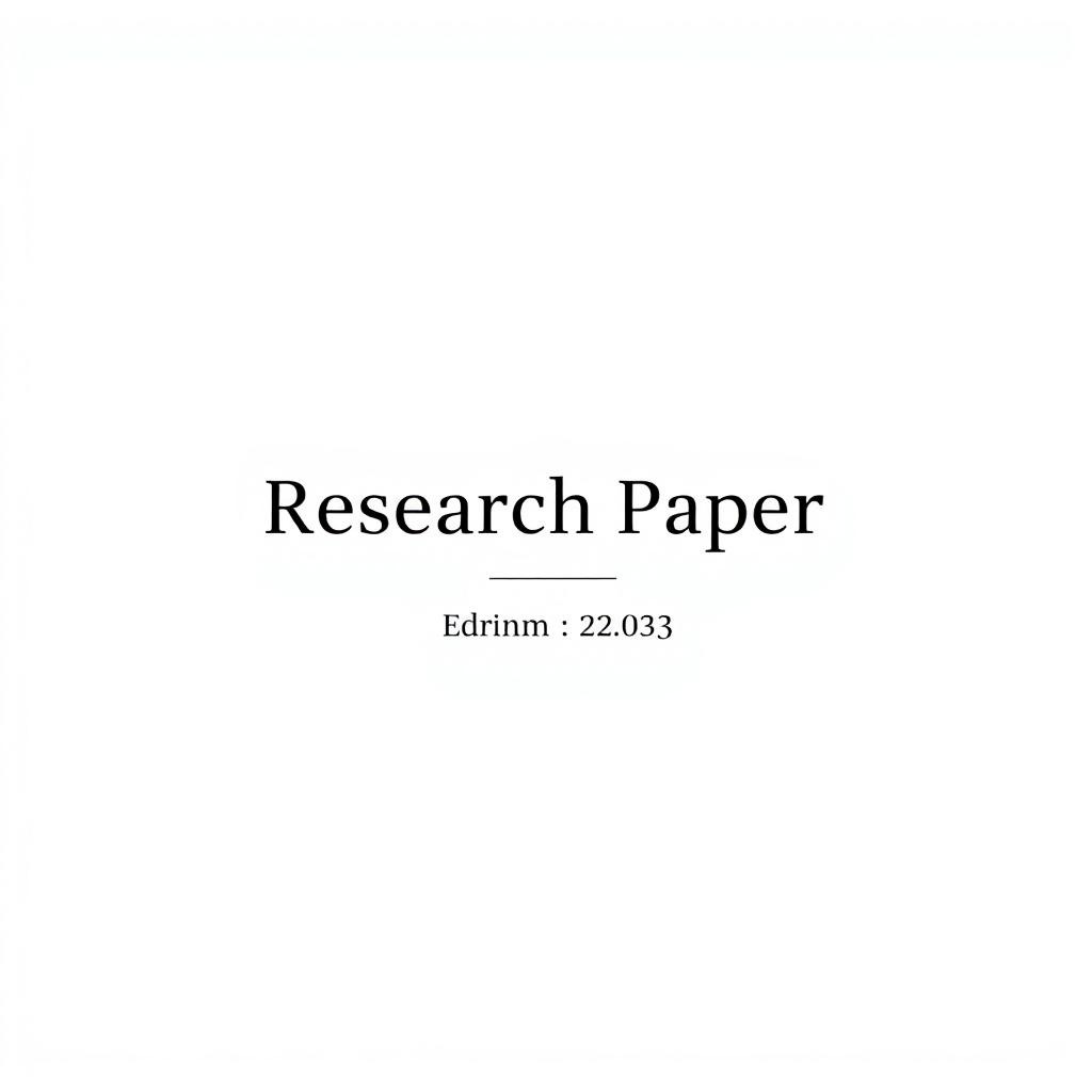 A professional and elegant cover page for a research paper