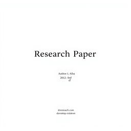 A professional and elegant cover page for a research paper