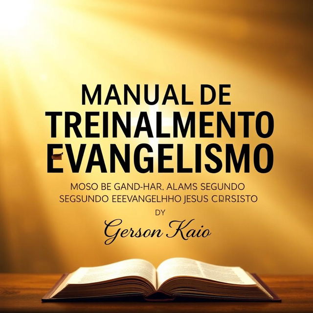 Cover design featuring the title "MANUAL DE TREINAMENTO PARA EVANGELISMO: COMO GANHAR ALMAS SEGUNDO O EVANGELHO DE JESUS CRISTO" by Gerson Kaio