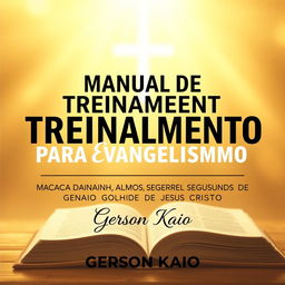 Cover design featuring the title "MANUAL DE TREINAMENTO PARA EVANGELISMO: COMO GANHAR ALMAS SEGUNDO O EVANGELHO DE JESUS CRISTO" by Gerson Kaio