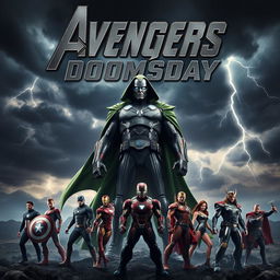 An epic movie poster for a fictional film titled 'Avengers: Doomsday'