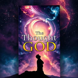 A compelling cover for a fictional book titled "The Thought of God