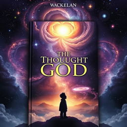 A compelling cover for a fictional book titled "The Thought of God