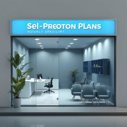 Commercial venue design for a business specializing in self-protection plans