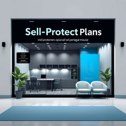 Commercial venue design for a business specializing in self-protection plans