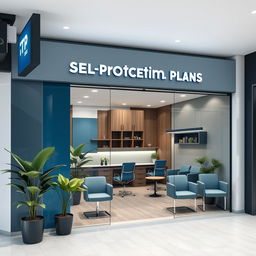 Commercial venue design for a business specializing in self-protection plans