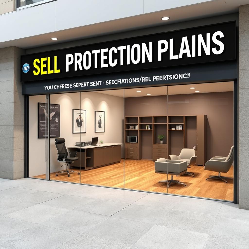 A commercial space design for a business specializing in creating self-protection plans