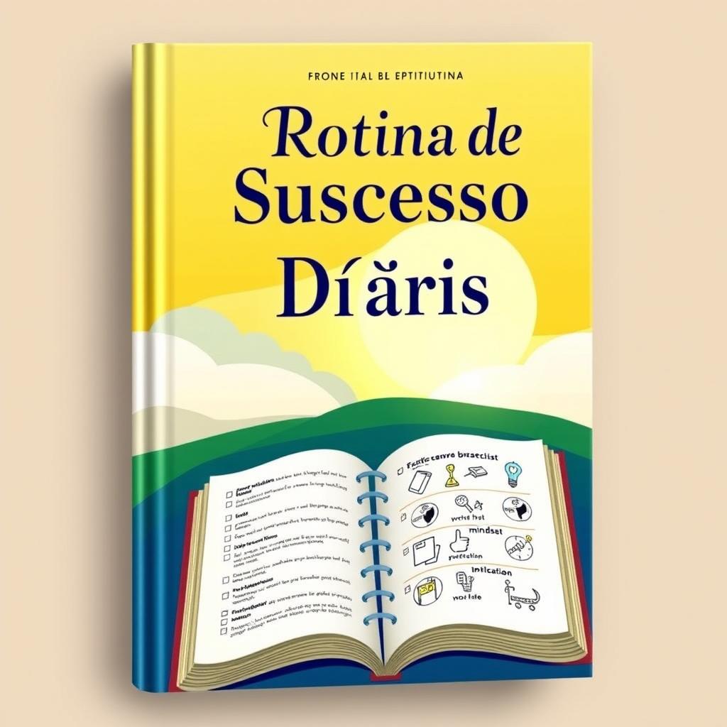 A captivating book cover for 'Rotina de Sucesso Diária'