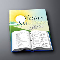 A captivating book cover for 'Rotina de Sucesso Diária'