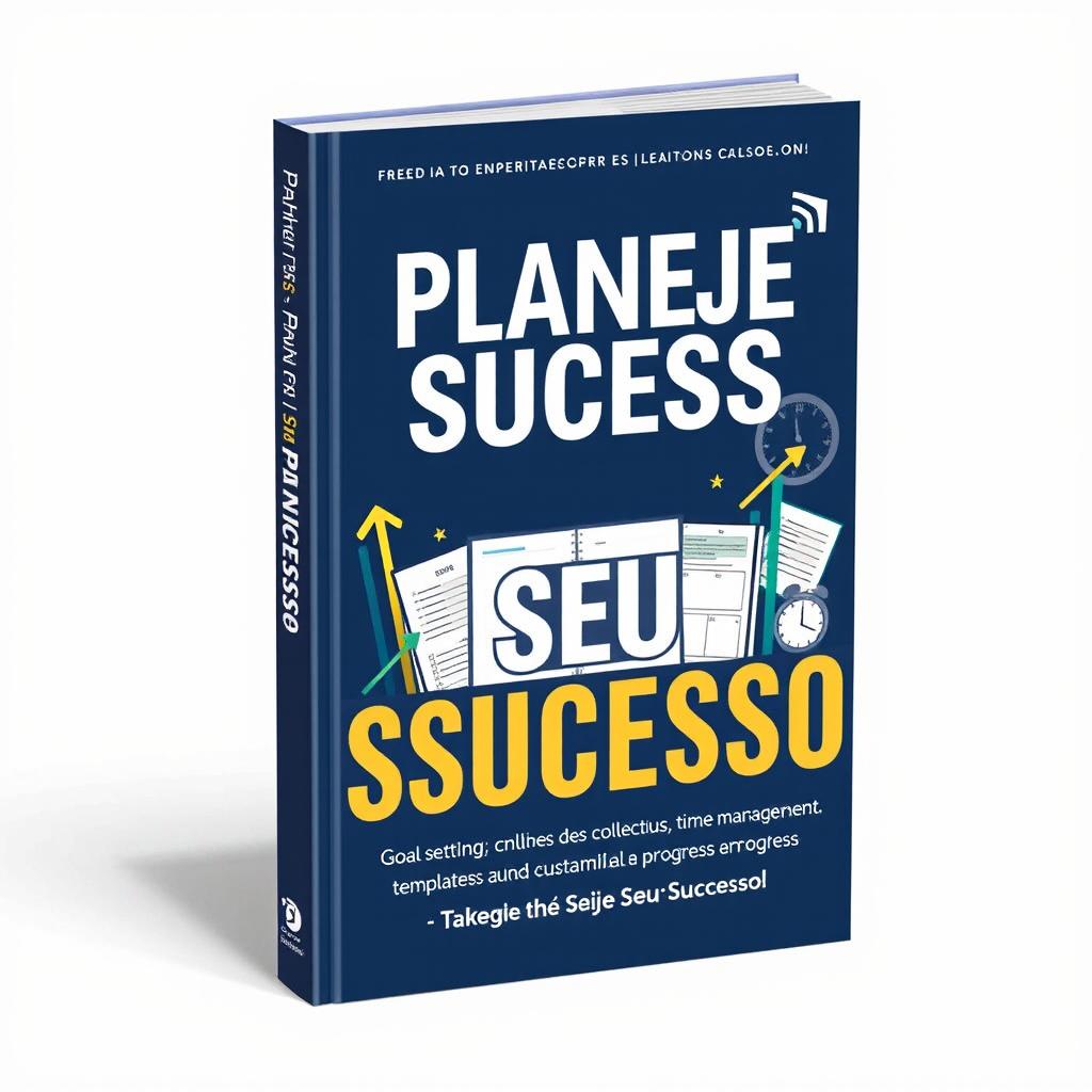 A striking book cover for 'Planeje Seu Sucesso'