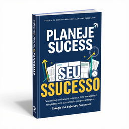 A striking book cover for 'Planeje Seu Sucesso'