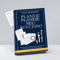 A striking book cover for 'Planeje Seu Sucesso'