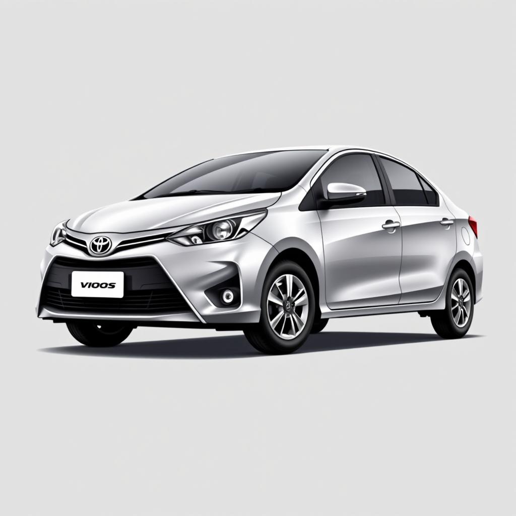 Vector illustration of a Toyota Vios Gen 3