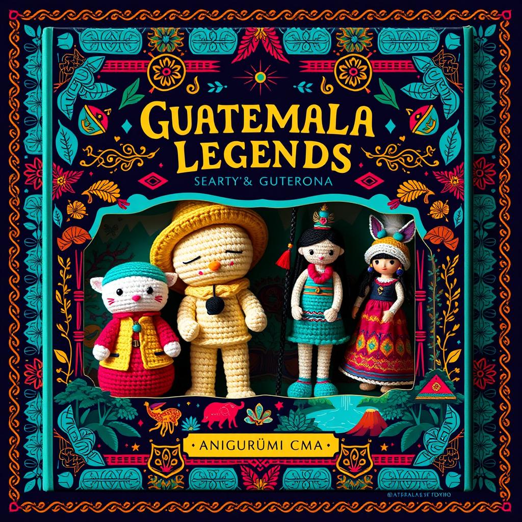 A packaging design for amigurumi toys with a theme based on Guatemalan legends