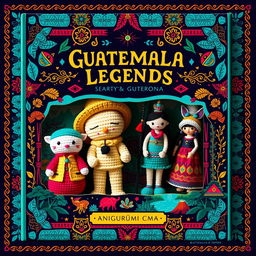 A packaging design for amigurumi toys with a theme based on Guatemalan legends