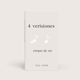 A minimalist book cover design titled "4 versiones de mí mismo"