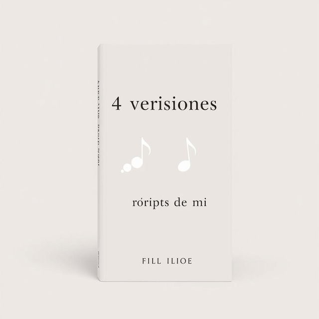 A minimalist book cover design titled "4 versiones de mí mismo"