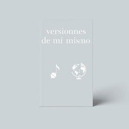 A minimalist book cover design titled "4 versiones de mí mismo"