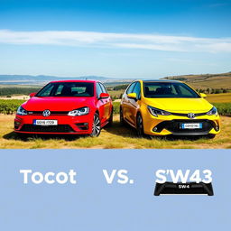 A Volkswagen Golf and a Toyota SW4 side by side for comparison