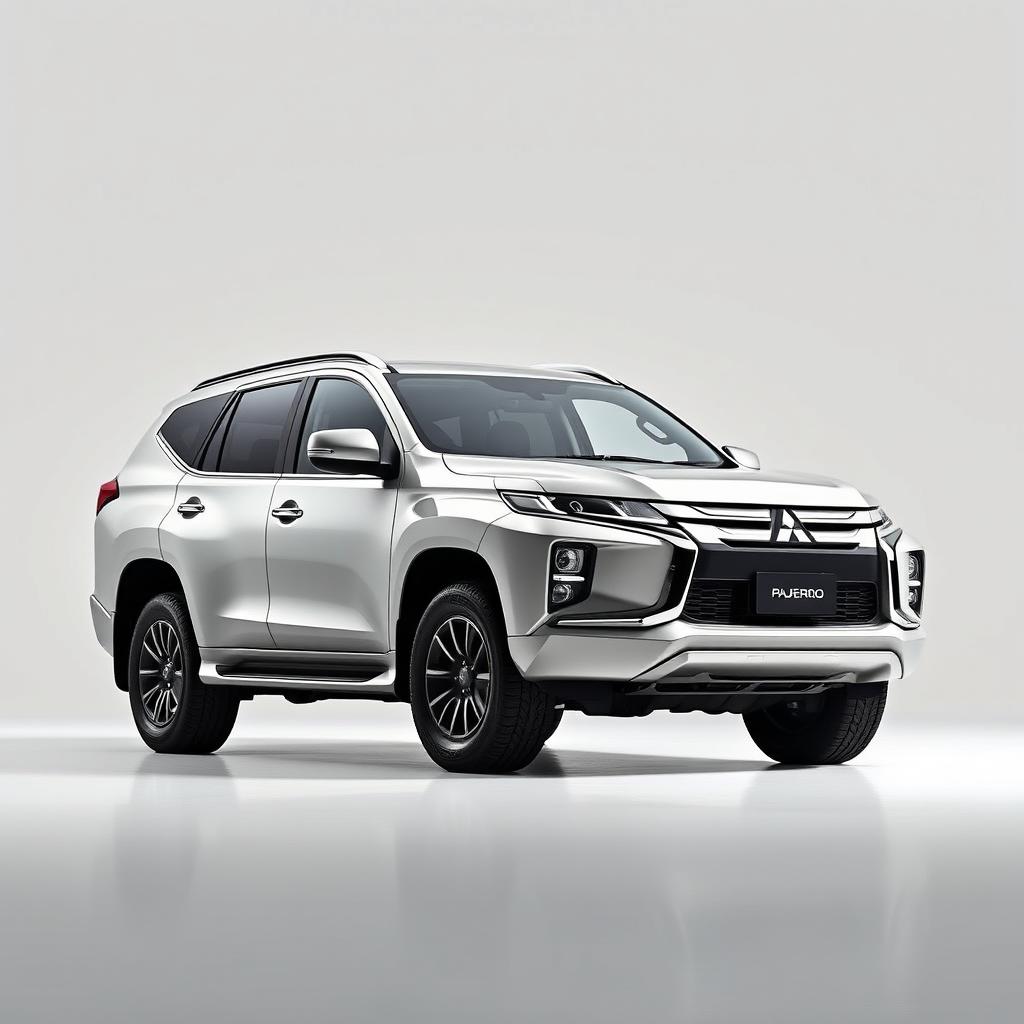 A Mitsubishi Pajero Sport in a minimalist setting without any distracting background elements