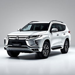 A Mitsubishi Pajero Sport in a minimalist setting without any distracting background elements