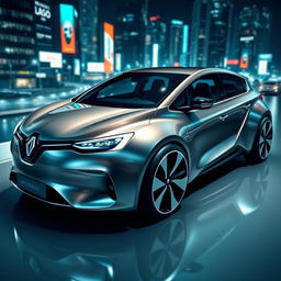 A sleek and modern design of the Novo Renault Alaska, showcasing its futuristic and innovative features