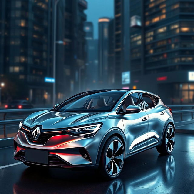 A sleek and modern design of the Novo Renault Alaska, showcasing its futuristic and innovative features